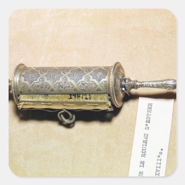 Megillah case, from Alsace Square Sticker (Front)