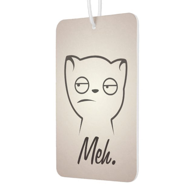 Meh Cat Car Air Freshener (Left)