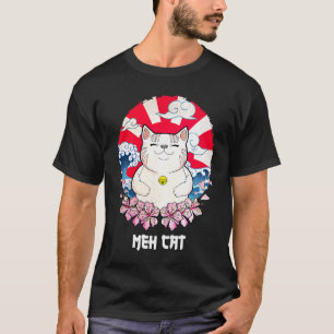 Meh Cat Cat Humour Kitten Introvert Cat Mum 2 T-Shirt