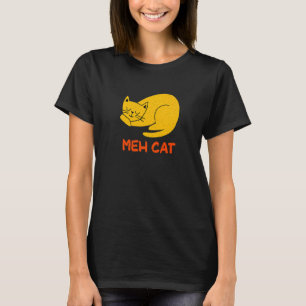 Meh Cat Cat Humour Kitten Introvert Cat Mum T-Shirt