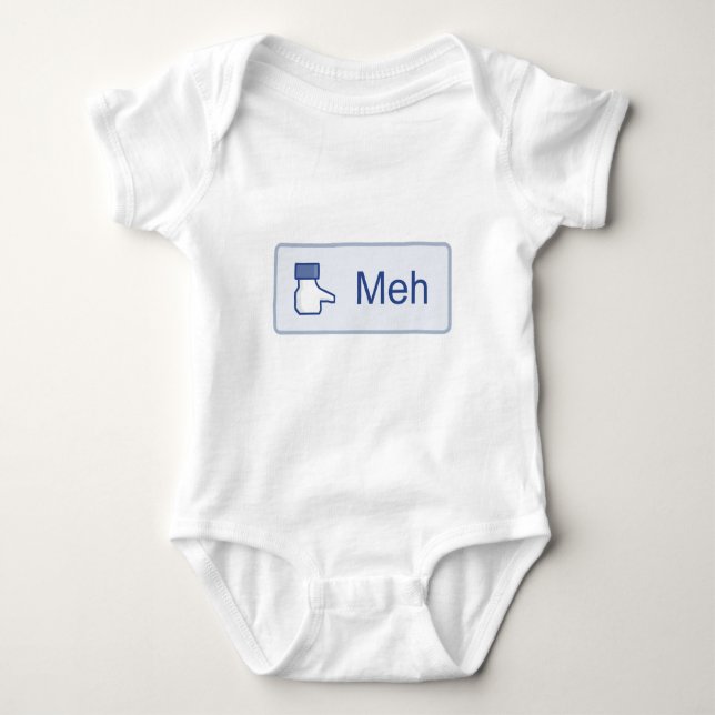 Meh - Facebook Baby Bodysuit (Front)