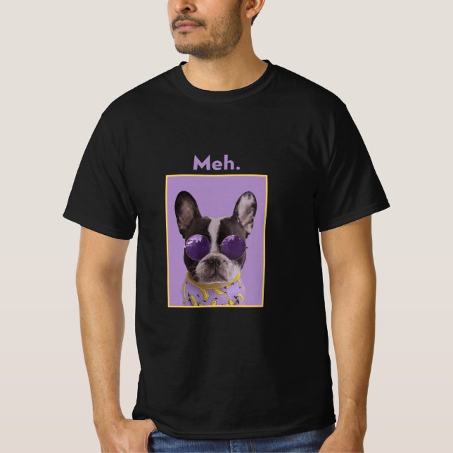 Meh funny dog meme T-shirt  (Front)