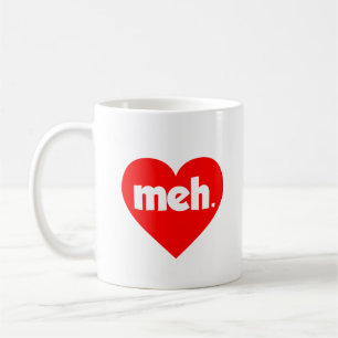 Meh Heart Anti-Valentine's Day Coffee Mug