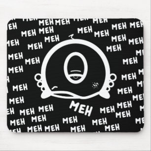 Meh One-Eyed Weird Creature Cartoon Character Mouse Pad