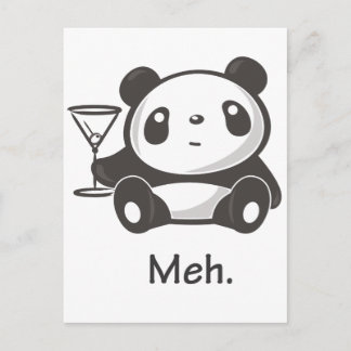 Meh Panda Postcard