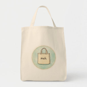 Meh Sarcastic Dry Humor, Snarky Shopping Tote Bag