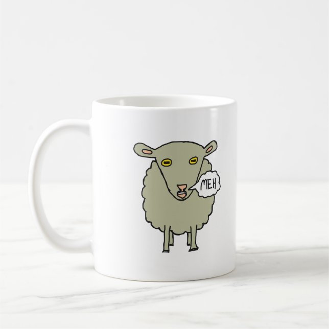 Meh Sheep Coffee Mug (Left)