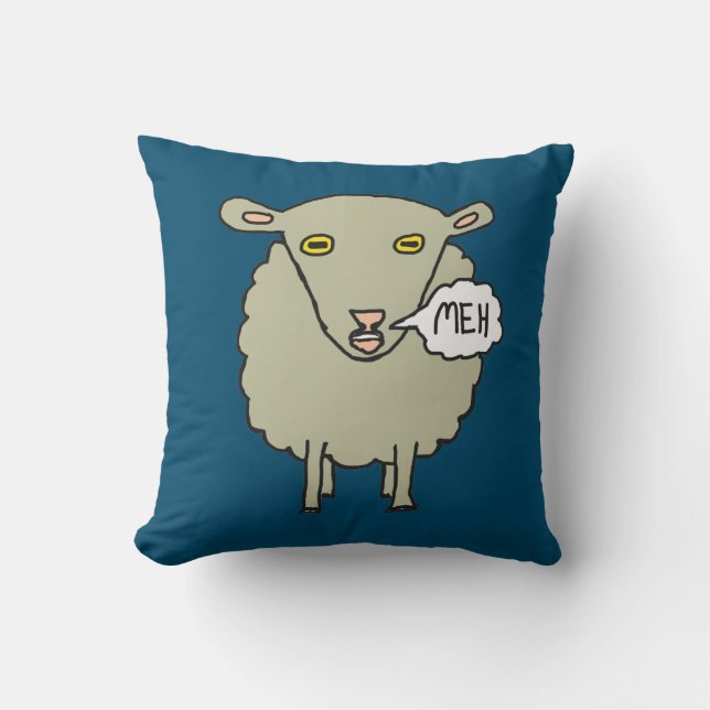 Meh Sheep Cushion (Front)
