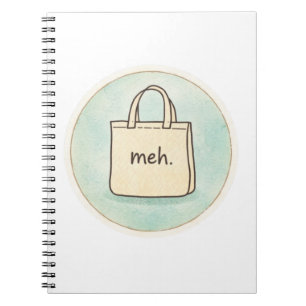 Meh Shopping Tote Notes Notebook