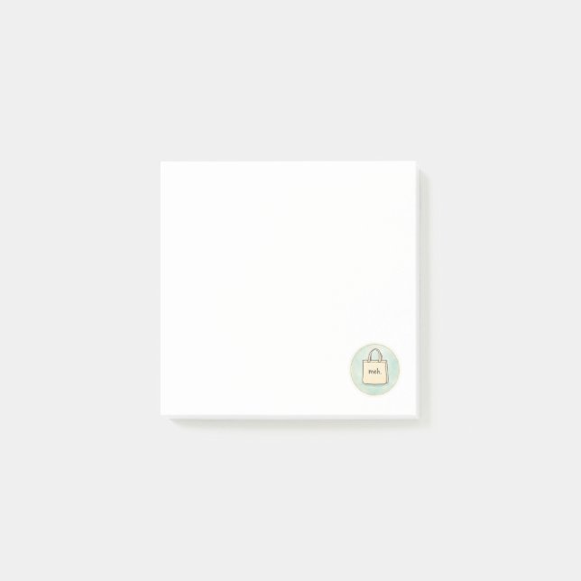 Meh Shopping Tote Post-it Notes  (Front)