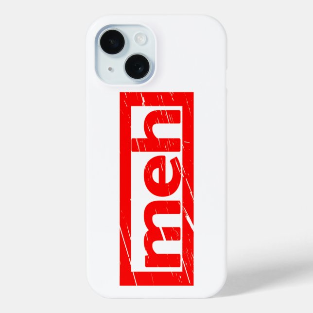 Meh Stamp Case-Mate iPhone Case (Back)