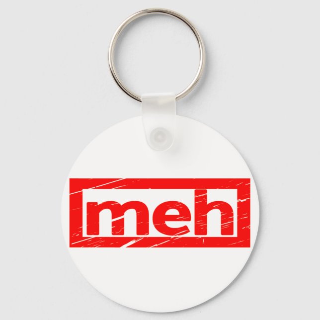 Meh Stamp Key Ring (Front)