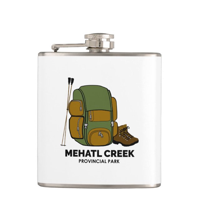 Mehatl Creek Provincial Park Backpack Hip Flask (Front)