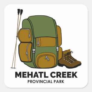 Mehatl Creek Provincial Park Backpack Square Sticker