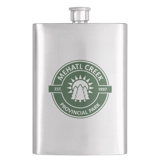 Mehatl Creek Provincial Park Sun Trees Hip Flask (Front)
