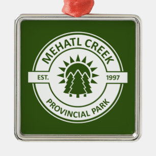 Mehatl Creek Provincial Park Sun Trees Metal Ornament