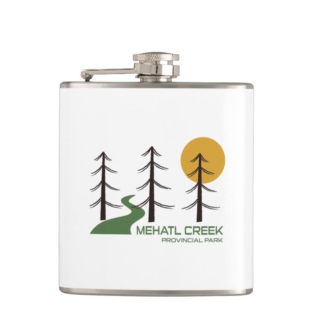 Mehatl Creek Provincial Park Trail Hip Flask (Front)