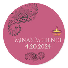 Mehendi customised stickers