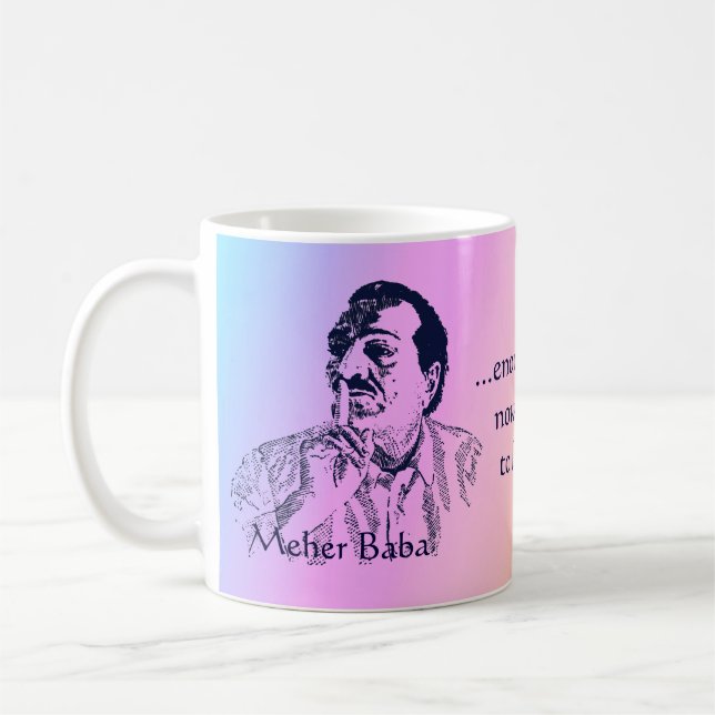Meher Baba Silence Rainbow Mug (Left)