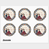 Mehndi and sangeet Indian wedding thank you favour Classic Round Sticker (Sheet)