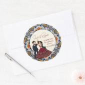 Mehndi and sangeet Indian wedding thank you favour Classic Round Sticker (Envelope)