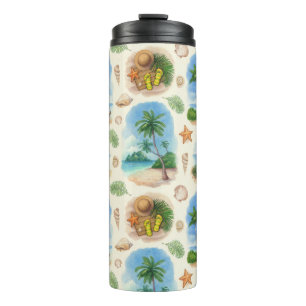Mehndi Design: Curved Doodle Tracery Thermal Tumbler