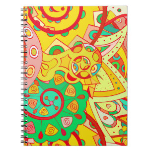Mehndi Doodle: Colourful Ethnic Texture. Notebook