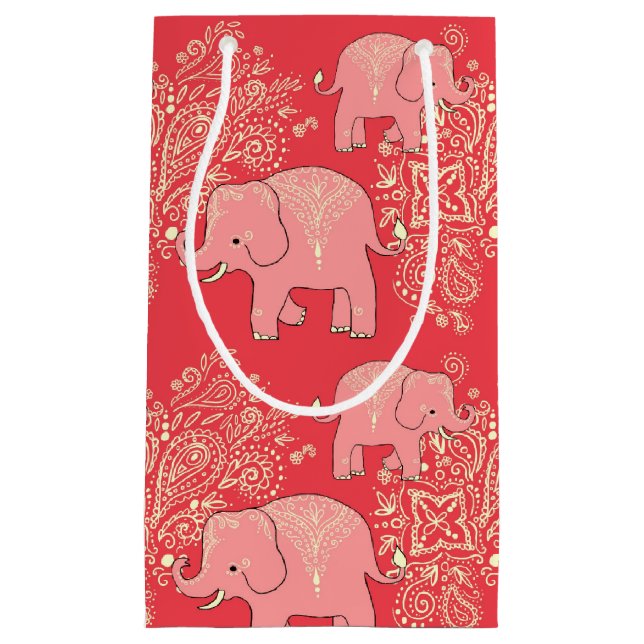 mehndi elephants gift bag (Front)