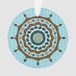 Mehndi Fantasy Copper Acrylic Ornament