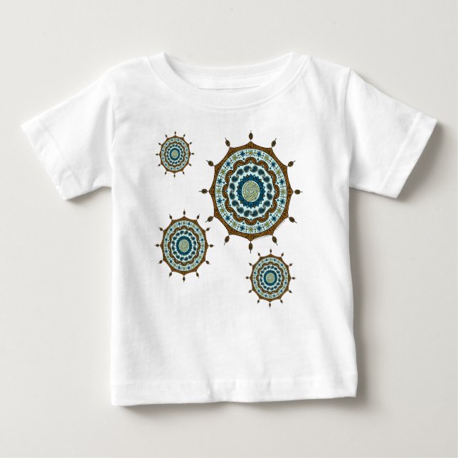 Mehndi Fantasy Copper Kid's and Baby Light Shirt (Front)
