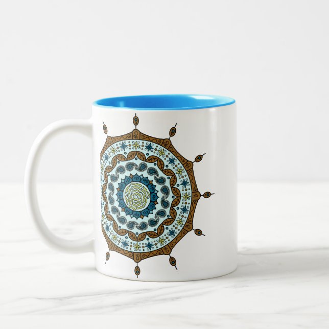 Mehndi Fantasy Copper Mug (Left)