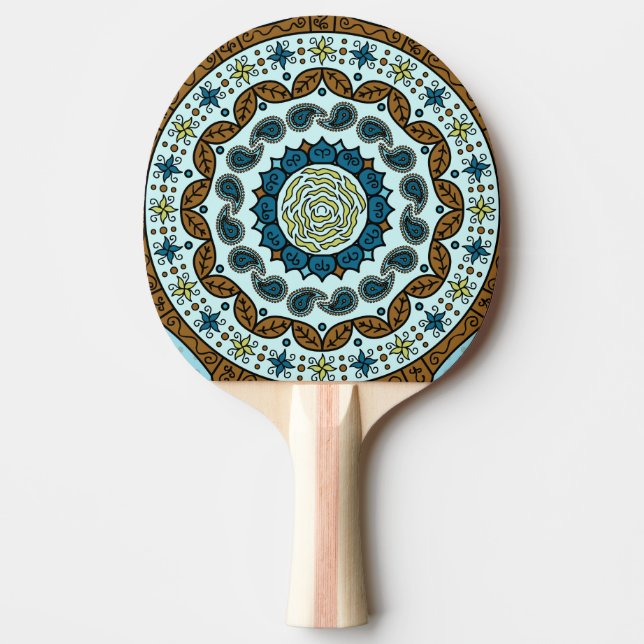Mehndi Fantasy Copper Ping Pong Paddle (Front)