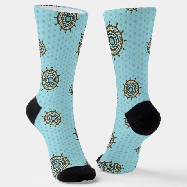Mehndi Fantasy Copper Socks (Angled)