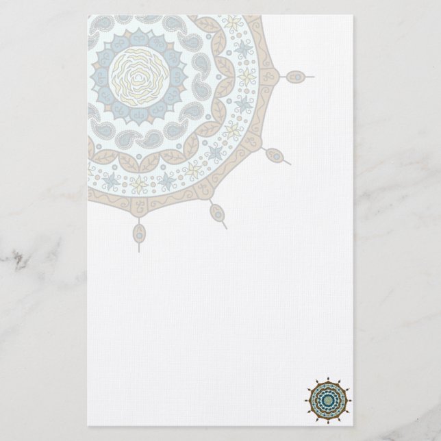 Mehndi Fantasy Copper Stationery (Front)