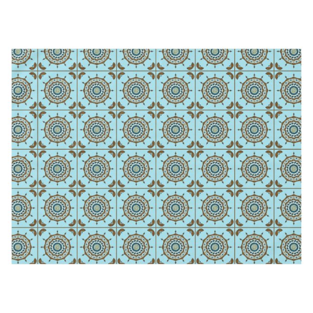 Mehndi Fantasy Copper Tablecloth (Front (Horizontal))