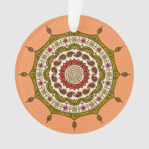 Mehndi Fantasy Gold Acrylic Ornament