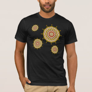 Mehndi Fantasy Gold Men's Dark Shirt