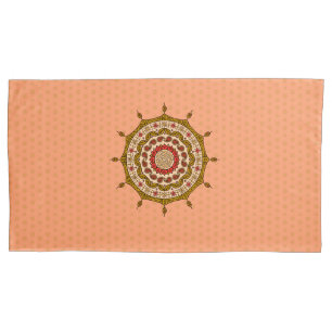 Mehndi Fantasy Gold Pillow Case