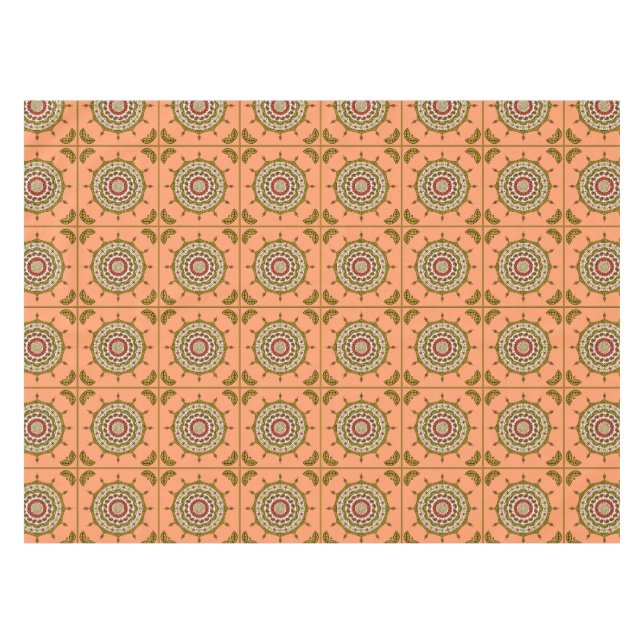 Mehndi Fantasy Gold Tablecloth (Front (Horizontal))