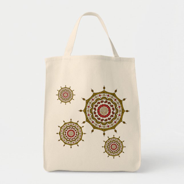 Mehndi Fantasy Gold Tote Bag (Front)