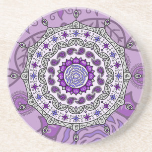 Mehndi Fantasy Silver Coaster