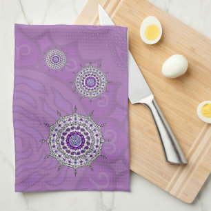 Mehndi Fantasy Silver Hand Towel