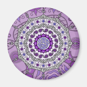 Mehndi Fantasy Silver Magnet