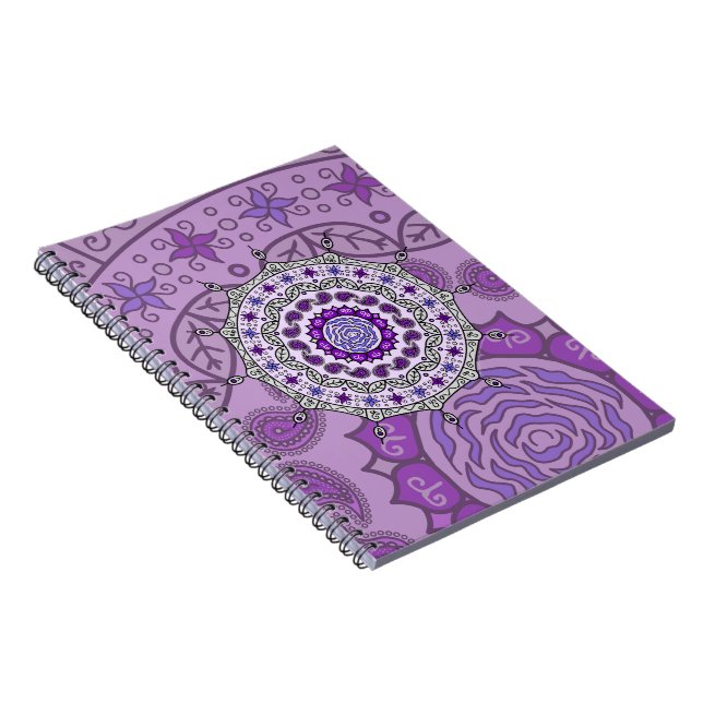 Mehndi Fantasy Silver Notebook (Right Side)