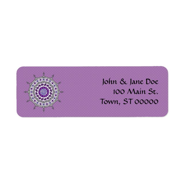 Mehndi Fantasy Silver Return Address Label (Front)