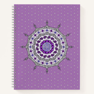 Mehndi Fantasy Silver Spiral Notebook