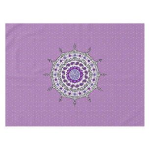 Mehndi Fantasy Silver Tablecloth