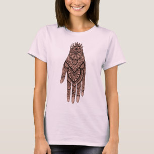 Mehndi Hand Tattoo Art Design  T-Shirt
