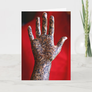 Mehndi henna hand card