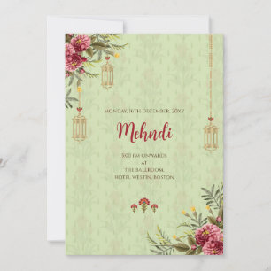 Mehndi invitation Digital Indian wedding invites